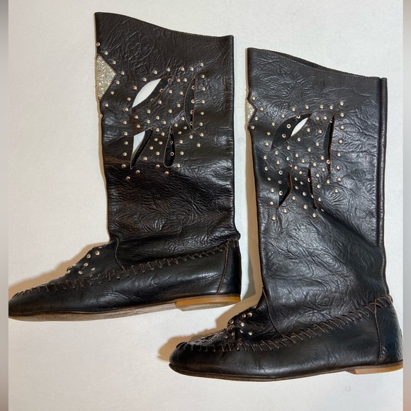 Authentic Cher Owned Italian Leather Boots Custom Cert Authenticity OfferWelcome - Picture 2 of 14